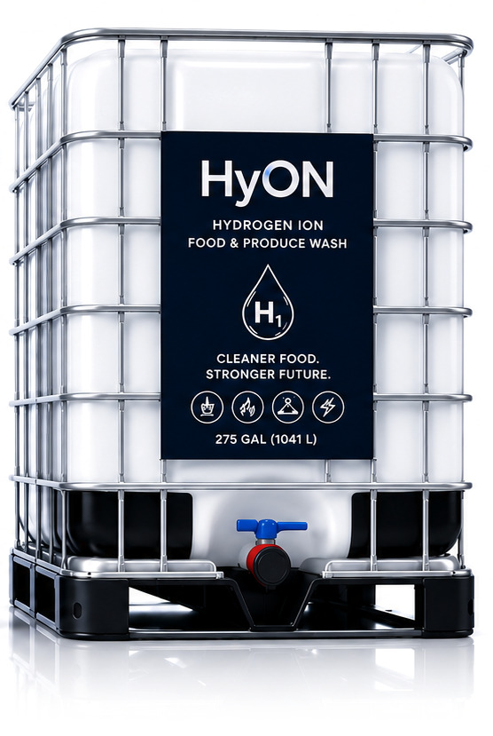 HyON Hydrogen Ion Food & Produce Wash, 275 gallon IBC tote